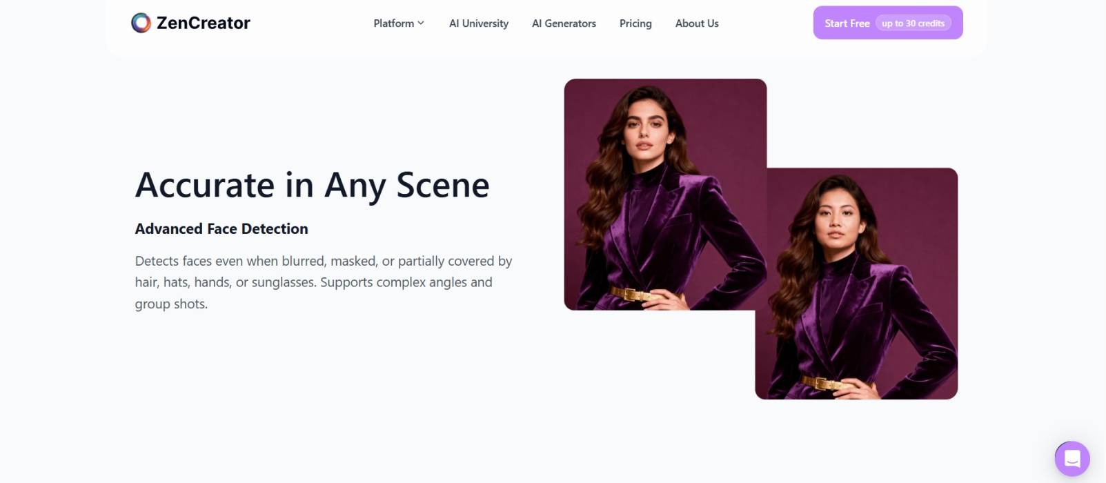 ZenCreator free credits face swap example